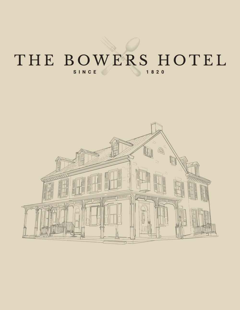 The Bowers Hotel menu cover